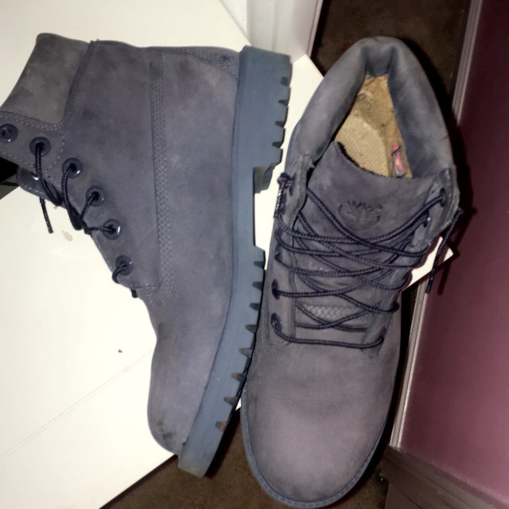 Dark blue Timberland boots